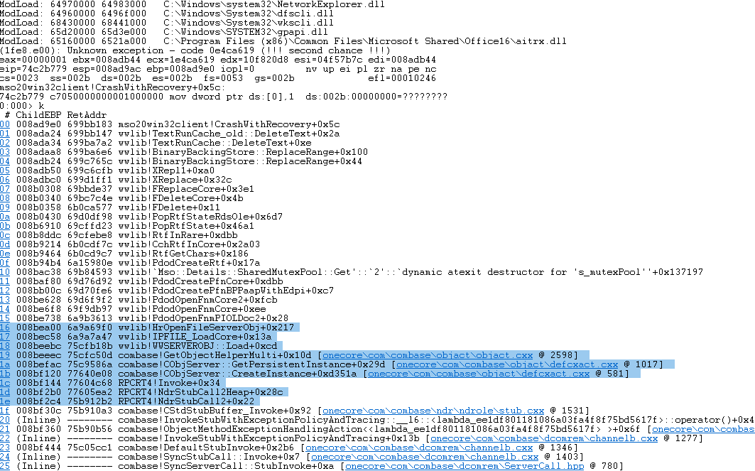 Figure 4 - Demonstration of possible remote code execution when the
#MoinkerLink is exploited as an attack vector